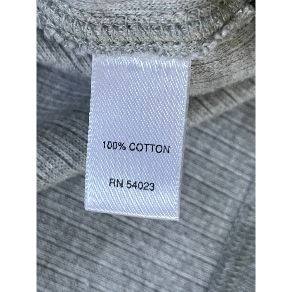 Banana Republic Mens Medium Pullover Gray Ribbed Mock Neck Henley Cotton Sweater